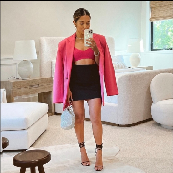 Zara hot pink strawberry oversized blazer - Picture 4 of 6